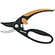 Fiskars Bypass-Gartenschere für frische Äste und Zweige, Antihaftbeschichtet, Hochwertige Stahl-Klingen, Länge: 20 cm, Schwarz/Orange, Elegance, P44, 1001534