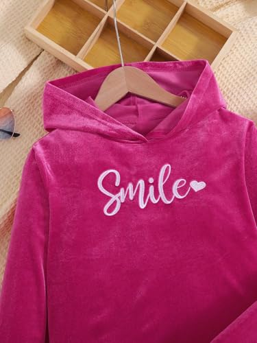 WDIRARA Girl's 2 Piece Outfits Letter Embroidered Tracksuits Long Sleeve Hoodie and Sweatpants Set3