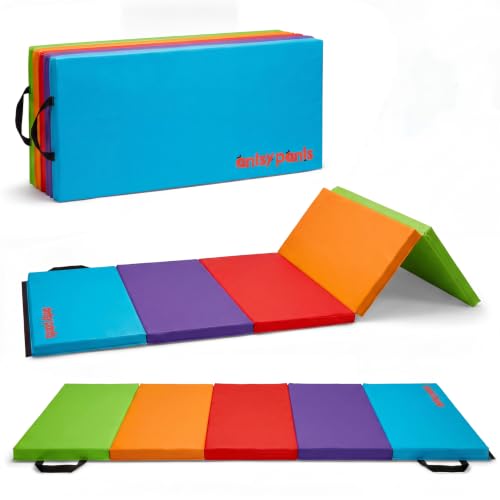 Antsy Pants Tumbling Mat for Kids – 5-Fold Gymnastics Mat, Easy to Clean, Sturdy, Foldable Tumbling Mats, Padded, Lightweight, Portable, Gymnastics Equipment for Active Play