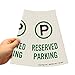 SmartSign “Reserved Parking” Bright Reflective Cone Message Sleeve, [Cone Not Included]