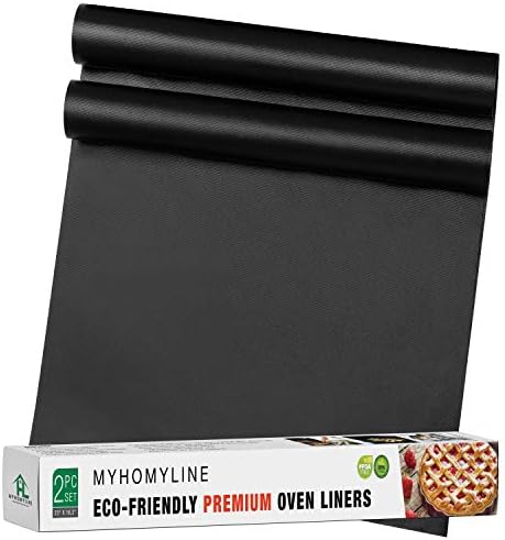 Oven Liners for bottom rack of Gas Electric Oven - 2Х Large Non-stick teflon Oven Liners - Heavy Duty Reusable Oven Floor Protector Liner - Oven Bottom Mat