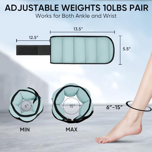 Image of APEXUP Adjustable Ankle Weights for Women and Men, Modularized Leg Weight Straps for Yoga, Walking, Running, Aerobics, Gym, Physical Therapy