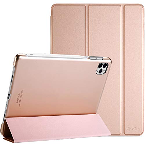 ProCase iPad Pro 12.9 Case 2021 2020 2018, Slim Stand Hard Back Shell Smart Cover for iPad Pro 12.9 5th Generation 2021 / iPad Pro 12.9 Inch 4th Gen 2020 / iPad Pro 12.9" 3rd Gen 2018 -Rosegold