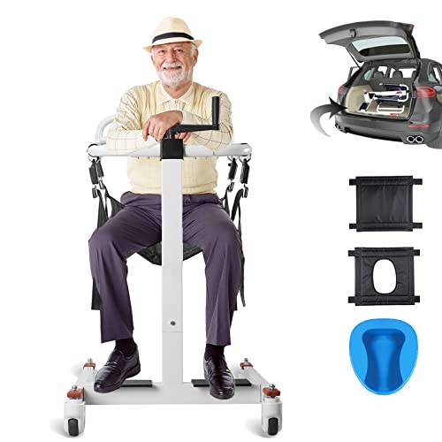 Patient Lift Transfer Chair Wheelchair Lightweight Rolling Shower Chair With Seat Cushions And Potty,Transport Chairs For Seniors,Medical Portable Toilet For Car #TOP3