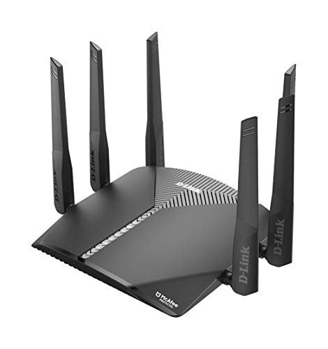 D-Link-DIR-3060--Router-WiFi-AC3000-MU-MIMO-Smart-Mesh-Gaming-compatible-Alexa-Tri-Band-3000-Mbps-5-puertos-RJ45-Gigabit-101001000-Mbps-Wave-2-USB-30-6-antenas-negro