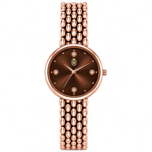 Image of MOOVER Analog Watch for Women & Girls | Luxury Bracelet Style Ladies Wrist Watch | Crystal Dial with Premium Stainless Steel Chain Strap | Fashion Watch for Daily Wear, Party & Gift
