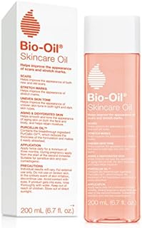 Bio-Oil Skincare Oil, Body Oil for Scars and Stretchmarks, Dermatologist Recommended, Non-Comedogenic, For All Skin Types, with Vitamin A, E, 6.7 Fl Oz (Pack of 1), Red