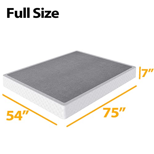 Ziyoo Box Spring Full, 7 Inch Metal Box Springs, Mattress Foundation, Easy Assembly, Heavy Duty Support For 3000Lbs, No Noise #TOP2