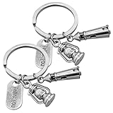 BESPORTBLE 2 Stück Schlüsselanhänger Leuchtturm Petroleumlampe Robust Dekorativ als Dankeschön Geschenk für Lehrer Kollegin Freund Praktische Schlüsselringe