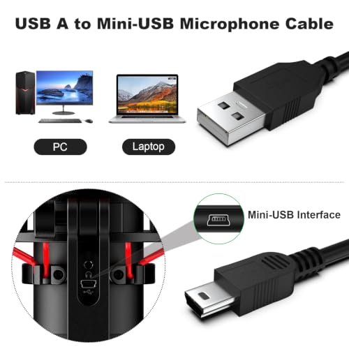 Cable de micrófono mini USB de 2 metros con transmisión de datos estable para HyperX QuadCast 3