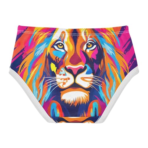 Colorful Lions Toddler Underwear Custom 2t Cotton Little Girl Panties Animals Undies Kids Briefs2