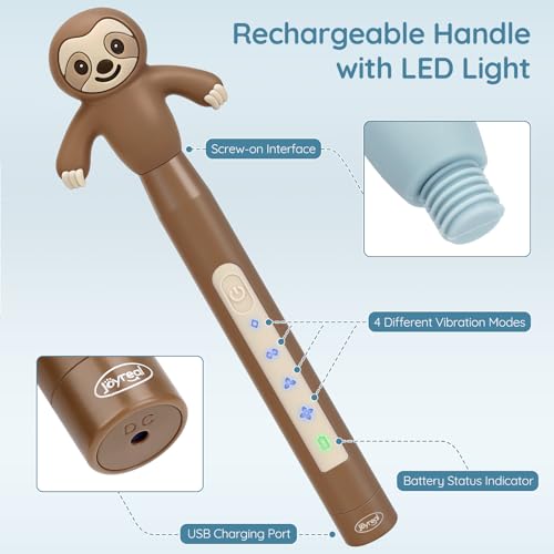Joyreal FaceBuzz Oral Motor Tool, Rechargeable Facial Massager with 4 Vibration Modes for Jaw & Lip Awareness, Autism Sensory Product for Speech Therapy, Feeding Support & Sensory Needs - Image 4