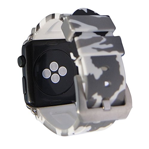Silicone Watch Band Camo Compatible With Apple Watch Band 42Mm 44Mm, Soft Rubber Watchband With Quick Release Clasp Compatible For Apple Iwatch Series 6/Se 5 4 3 2 1 #TOP1