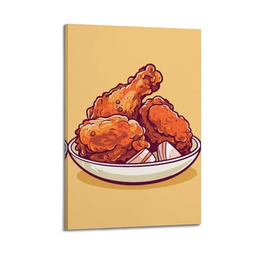 Tableau poulet frit américain poster toile décoration esthétique 20x30cm