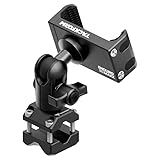 Tackform (タックフォーム) オートバイ用携帯電話マウント ブラック - 20MAXXスプリングクレードル | ユニバーサルバークランプ 3/8インチ~5/8インチのクロスバー、ヘッドレスト、ミラーに対応 | アルミニウム | iPhone、Galaxyデバイス、その他に対応 | ショートリーチ