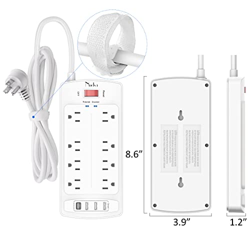 50% Off Nuetsa Surge Protector Power Strip with 8 Outlets & 4 USB Ports - Image 7