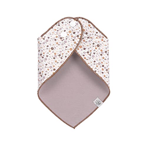 LÄSSIG Baby Lätzchen Halstuch Dreieckstücher Set 2 Stk. Bio-Baumwolle Druckknopf wendbar/Baby Bandana Tiny Farmer Goose