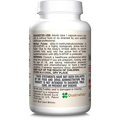 Jarrow Extra Strength Methyl Folate, Folate 400 mcg, 60 Capsules - image 9