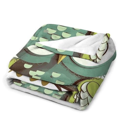 Couverture légère en flanelle de microfibres - Vert dessin animé pour lit et canapé - 4