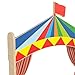 Classroom Essentials Wooden Puppet Theater with Removable Curtains and Bottom Magnetic Chalkboard, Natural