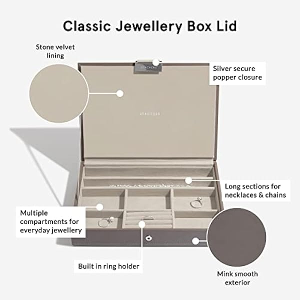 Stackers Mink Classic Medium Jewellery Box, Set of 5