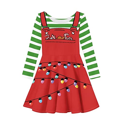 Robe trapèze plissée à manches longues motif étoiles colorées taille L pour femme