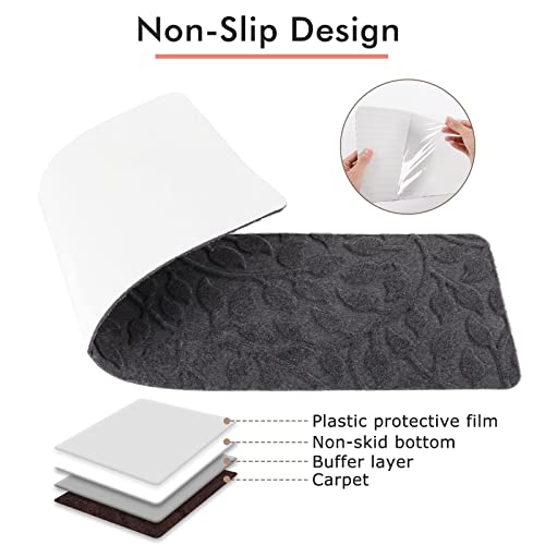 Jaoul Stair Runners For Wooden Steps Non-Slip 8" X 30" Indoor 15Pcs Stair Treads Carpets, Non-Skid Safety Rug Slip Resistant For Kids Elders And Pets (Dark Gray, 15Pc) #TOP2