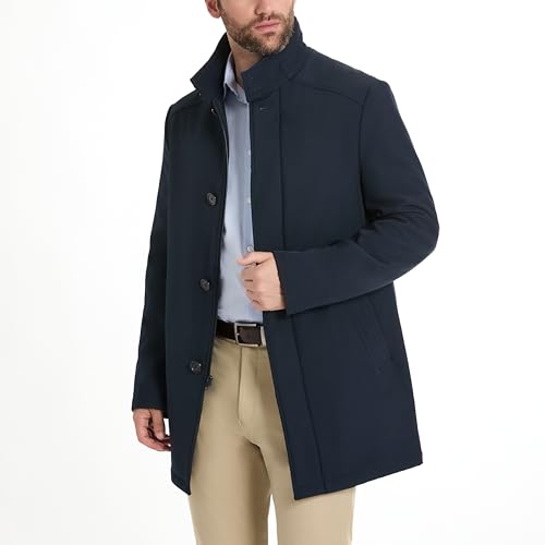 Van Heusen Men's Tedford Overcoat with Stand Collar4