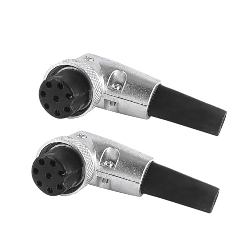Image of MX 3 Pin XLR Microphone pin Pure Copper Nickel Plated Pins1 for High Conductivity microphone (8-Pin Male Connector (Right-Angle), Pack of 2, Male Connector)