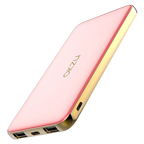 OKZU - Batería Externa de 6000 mAh, Cargador portátil Delgado, Ligero, con Entrada USB Tipo C y Salida para iPhone, Samsung, Huawei y más Dispositivos