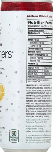 Starbucks Refreshers Strawberry Lemonade Sparkling Juice Blend, 12 Fl Oz (Pack of 1)
