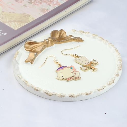 CENWA Beauty Movie Inspired Jewelry Cartoon Animal Earrings Gift for Movie Fan3