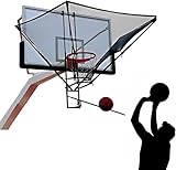 Ryanang Wall Mounted Basketball Hoop Rebounder Shot Returner Net Return - Trainer for Traditional Pole and Mounted Hoops with Rotating Chute