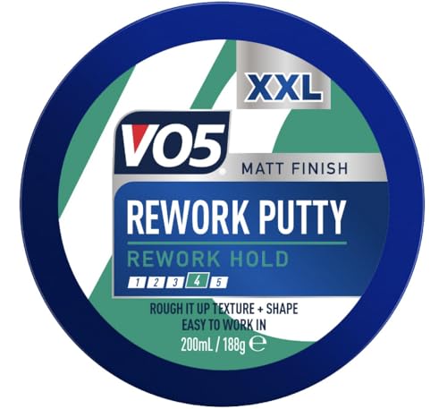 VO5 Rework Putty Matt Finish XXL 200ml - Flexibler Halt für kräftige Styles