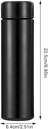 Miniatura 5 de Botella de agua con pantalla LED de temperatura, botella de agua aislada al vacío de doble pared, taza deportiva de acero inoxidable, botella