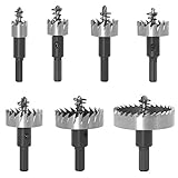 LIUDAINC Diamond Drill Bit Set Hole, 7 Piece High Speed Steel Hole Saw Drill Bit Aluminum Plate Hole...