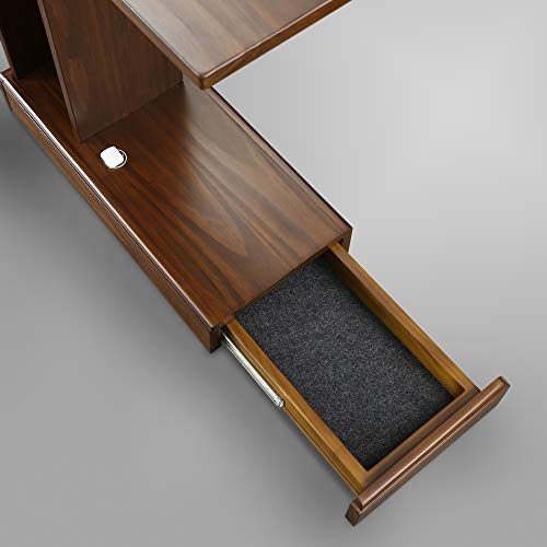 Casual Home Monroe C-Table Drawer, Concealment Furniture, Mocha #TOP6