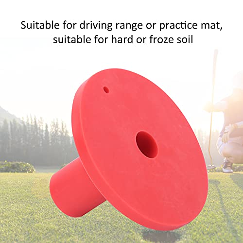 Suporte para T de Driving Range, Suporte para T de Borracha Durável e Resistente para Golfe(vermelho