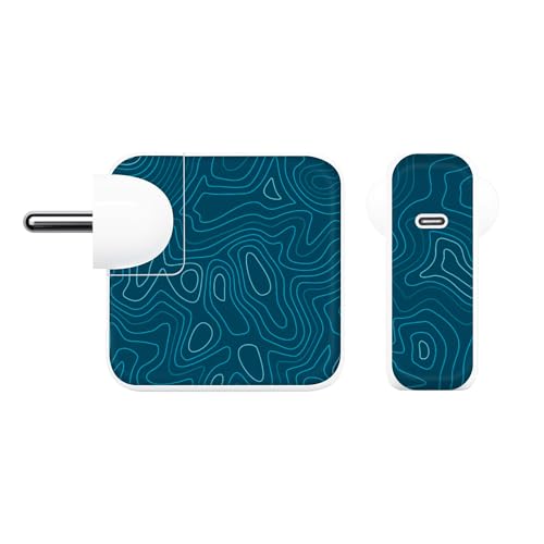 Image of Capes India Protective Adapter Skin Cover Compatible with MacBook Adapter 30W| Not a Case | Vinyl Skin Sticker (Aqua)