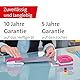 Novus Schreibtisch Set (Heftgerät E 15 mit Locher E 210, inkl. 1000 Heftklammern No. 10) pink