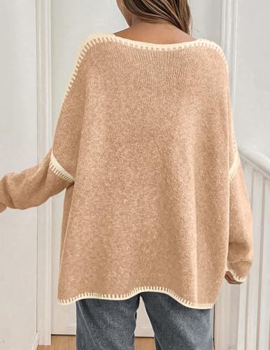 Image of PRETTYGARDEN Womens Oversized Cardigan Sweaters 2026 Fall Long Lantern Sleeve Knit Open Front Lightweight Sweater
