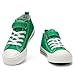 DSWED Kids Fashion Sneakers Boys Green Breathable Lightweight Casual High Top Canvas Shoes Girls Casual Walking School Shoes Students Little Kid Size 11.5