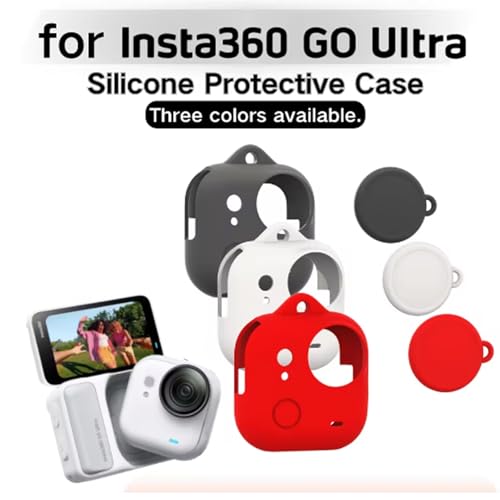 Funda protectora de silicona para Insta360 GO Ultra negra miniatura 5