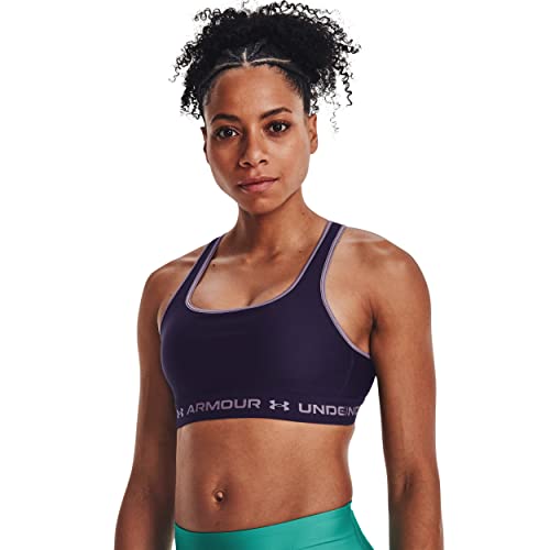 Under Armour Womens Crossback Mid Impact Sports Bra, Purple Switch (570)/Club Purple, X-Large