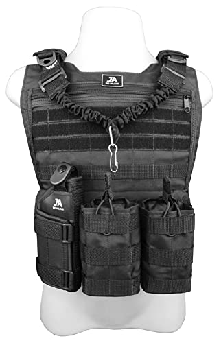 Colete Modular Tático JA3 + 4 acessórios JA Rio MIlitar (M)