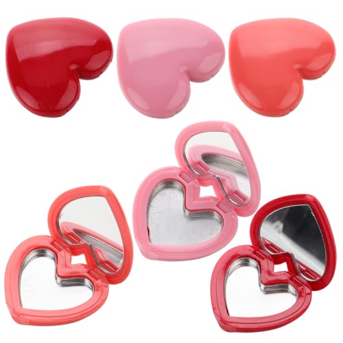 LALAFINA Heart Shape Lipstick Box with Mirror 8Pcs Refillable Eyeshadow Palette Compact Makeup Storage Case for Travel and Daily Use