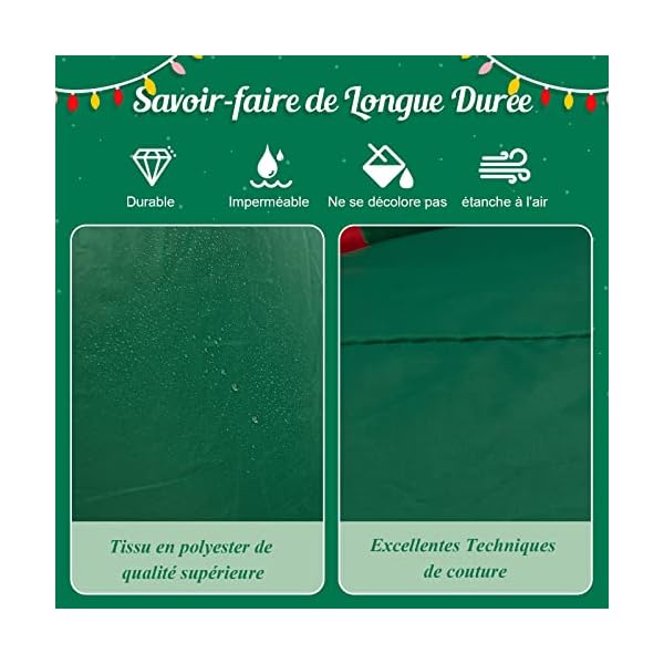 GOPLUS Camion Gonflable de Noël de 270 cm de Long avec Père Noël et Cadeaux, Décoration Noel Extérieur Eclairée, Père Noël Gonflable conduisant Camion transportant des Cadeaux 41ImQHLqbiL. SS600