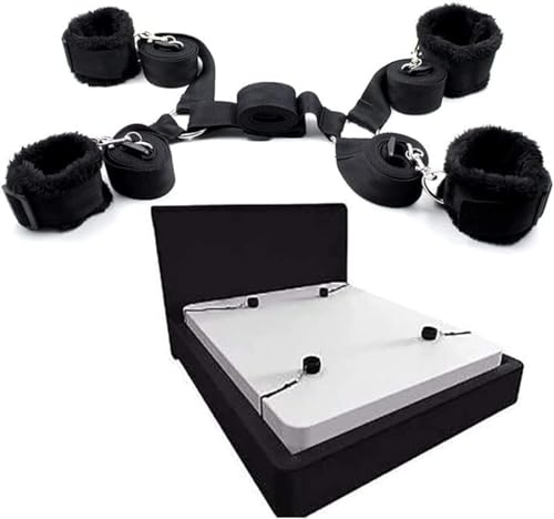 1SET Sangles de Remplacement en Nylon pour Attacher au lit d'entraînement, adaptées aux débutants šêxuelle lit (noir)