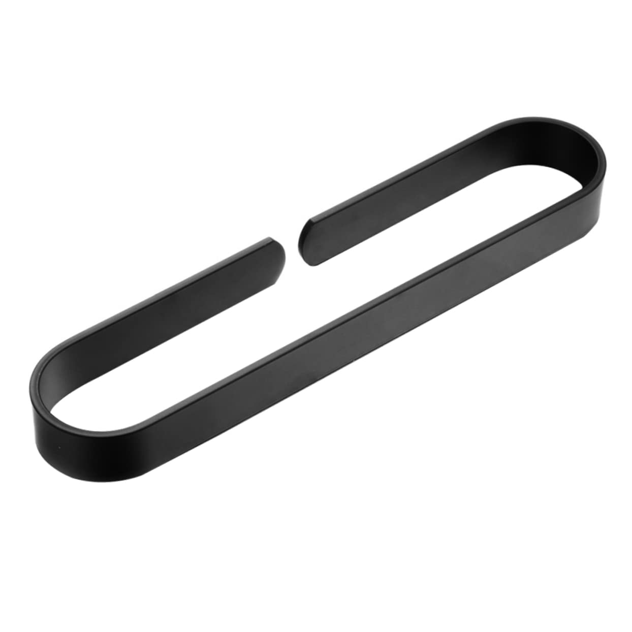 Porte-serviettes sans perçage noir en aluminium pour rangement de salle de bain