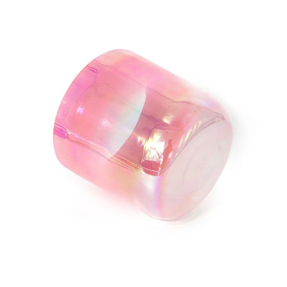 8 Inch Pink Alchemy Crystal Singing Bowl, Gift For Yoga Meditation & Sound Healing, With Free Acrylic Striker & O-ring(C Note)